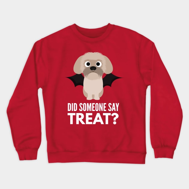 Shih Tzu Halloween Trick or Treat Crewneck Sweatshirt by DoggyStyles